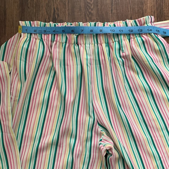 June & Hudson Striped Paperbag Pants Size XL - Picture 3 of 9